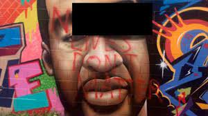 On flatbush avenue, four unknown people spraypainted the face of the statue of floyd with black paint, and the. George Floyd Mural Houston Artwork Vandalized With Racial Slur Abc7 Chicago