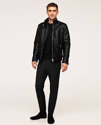 Image 1 Of Leather Effect Jacket From Zara Jackets Leather Jacket Faux Leather Biker Jacket
