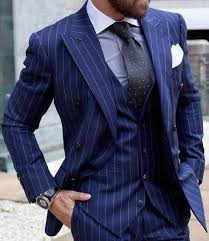 Charcoal gray and navy blue. 2021 Navy Blue Striped Suits Men Classic Formal Party Smart Business Suit Blazer Groom Tuxedos Wedding Suits For Men Ternos 4o1m From Walmarts 72 69 Dhgate Com