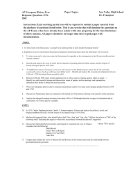 Ap European History Free Response Questions Wyhs Ap Euro