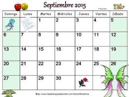 Free Calendar September 2015 In Spanish Calendario Gratis Free Teaching Resources Spanish Teacher Resources Learning Spanish