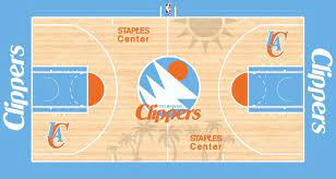 The clippers and lakers play home games in the same arena, but use different courts, seating configurations, scorers tables and even basketball hoops, all of which will be switched out. Clippers Court Concept Laclippers