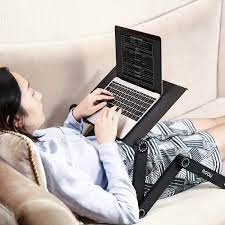 aoou cool desk laptop stand for bed and sofa cozy desk portable adjustable laptop table stand up sitting with 2 cpu laptop stand bed laptop table laptop stand