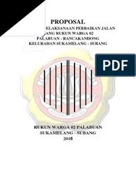 Perbaikan jalan lingkungan jawa tengah. Contoh Proposal Perbaikan Jalan Gang Rw 02
