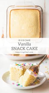 Easy Vanilla Snack Cake Recipe Snack Cake Easy Vanilla Cake Snack Cake Recipe