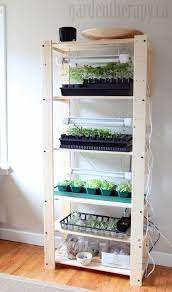 Grow Light Shelf Set Up For Seed Starting Indoors Garden Therapy