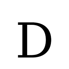 d latin capital letter d dejavu serif book graphemica