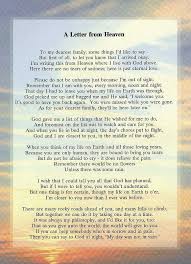Remembrance8 Letter From Heaven Heaven Quotes Heaven Poems