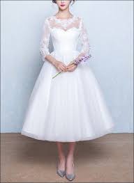Du bist auf der suche nach dem idealen brautkleid? 50er Jahre Brautkleid Mit 3 4 Armeln Brautkleid 50er Braut Brautkleid