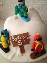 Snowboard Cake Pate A Sucre Anniversaire Gateau