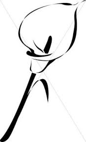 Black And White Lily Clipart Clipart Calla Lily Wedding Lily Clipart Calla Lily Tattoos Calla Lily Flower Line Drawings