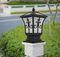 Outdoor Solar Post Light Modern Solar Powered Pillar Light Garden Light  Black US | eBay