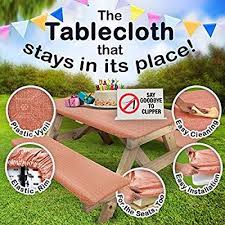 Table covers if you've bought a new table set for your garden this summer, the last thing you want is damage from the rain and other winter nasties as the year winds on. Amazon Com Tablecloth For Folding Table Fitted Rectangular Table Cloth Bench For 6 Foot Size 32 X 72 Inc Table Cloth Picnic Table Covers Rectangular Table