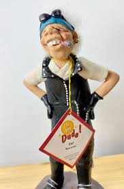 Earl Born To Ride Harley Biker Coynes 2002 "OH YOU DUDE!" 10” Tall Figurine 