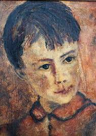 Alure Pincke Portrait Of Boy Oil On Canvas