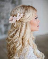 Rose Hair Piece Rose Wedding Hair Flower Rose Bridal Hair Flower Bridal Headpiece Flower Wedding Headpiece Bridal Hair Accessories Romantic Wedding Hair Long Hair Styles Wedding Hairstyles For Long Hair
