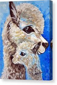 River Ridge Alpaca Canvas Print Canvas Art By Patty Sjolin Llama Painting Alpaca Drawing Animal Paintings
