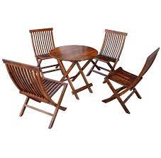 For the price of two fancy lattes, you can get a beautiful cup to. Driftingwood Sheesham Wood Round Coffee Tea Table Set Of 4 Folding Chairs For Patio Balcony Garden And Outdoor Honey Finish Buy Online In Botswana At Botswana Desertcart Com Productid 219588960