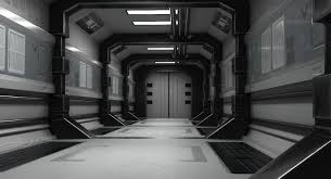 3d Model Scifi Corridor Hallway Space Ship Spaceship Sci Fi Conduit Starship Alien Future Futuristic Door Interio 3d Model Dream Spaces Sci Fi