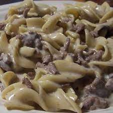 Simple Beef Stroganoff Recipe Main Dishes With Egg Noodles Ground Beef Condensed Cream Of Mushroom Soup G Beef Stroganoff Easy Stroganoff Recipe Beef Dinner