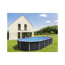 Piscine Metal Ovale 24 M Cour Et Jardin