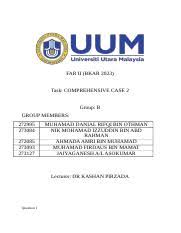 In the foreseeable future, small smes do not plan to go for ipo. Jawapan Cc Edit Docx Far Ii Bkar 2023 Task Comprehensive Case 2 Group B Group Members 272995 273084 272085 273093 273127 Muhamad Danial Rifqi Bin Course Hero