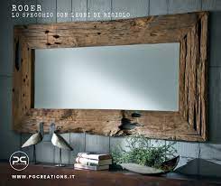 Naturally Aged Solid Chestnut Wood Mirror Casa Rustica Idea Di Decorazione Cornici Rustiche
