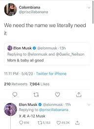 Elon Musk Grimes Welcome Son X Ae A 12 And Obviously The Memes Are Good Memes Funny Joke Quote Funny Tweets