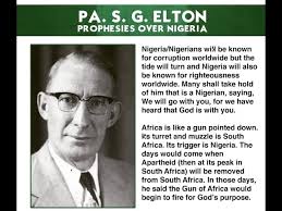 PA S G Elton Prophecy about Nigeria and coming revival and Interview