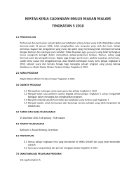 Merasmikan majlis perasmian penutup program service learning malaysia (sulam). Kertas Kerja Cadangan Majlis Makan Malam