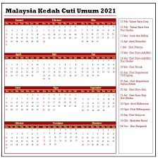 Semoga perkongsian kalendar 2020 meliputi cuti umum malaysia dan cuti sekolah serta cuti perayaan boleh dijadikan rujukan untuk anda. Kedah Cuti Umum Kalendar 2021