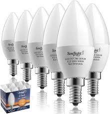 Amazon Com E12 Led Bulbs Candelabra Light Bulbs 7 Watt Equivalent 60w Incandescent Bulb B11 560 Lumens Daylight White 5000k Candelabra Base Non Dimmable Chandelier Ceiling Fan Replacement Bulb 6 Pack Home Improvement
