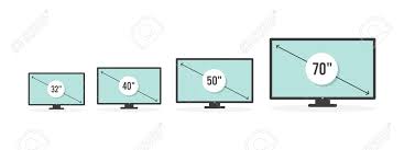 (the only exception is if you're using an hdmi cable to project your. Smart Tv Icon Set Diagonal Screen Size In 32 40 50 And 70 Inches Lcd Television Display Computer Monitor Vector Illustration Flat Design Royalty Free Cliparts Vectors And Stock Illustration Image 129337843
