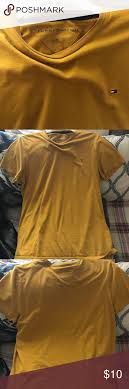 Mustard Yellow Tommy Hilfiger T Shirt Mustard Yellow Good Condition Tiny Stain Pic4 5 Size S Either Men Or Wome Tommy Hilfiger T Shirt Tommy Hilfiger T Shirt