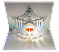 The tabs created above allow the card to close flat but to pop up when opened. Forever Handmade Cards Pop Ups Pop102 Happy Anniversary Laser Pop Up Card Buy Online In Antigua And Barbuda At Antigua Desertcart Com Productid 50149276