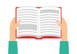 Hands Holding Book Flat Vector Red Books Vector Free Vector Illustration