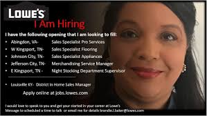 Operates as a home improvement store in the midwest. Sabrina Remine Operations Manager Lowe S Companies Inc Linkedin