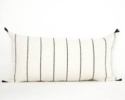 Black And White Striped Throw Pillow Black And White Tassel Pillow Black And White Stripe Etsy Tassel Pillow Pillows Black And White Pillows