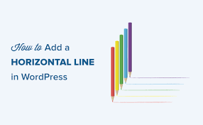It is an empty tag, that is, it doesn't need an end tag, like in line breaks. How To Add A Horizontal Line Separator In Wordpress 5 Methods