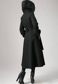 Gray Wool Coat Long Trench Coat Womens Coats Dress Coat Etsy Black Wool Coat Long Winter Coats Swing Coats