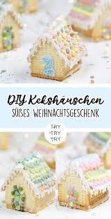 Diy Kekshauschen Lebensmittel Essen Basteln Weihnachten Fenster Weihnachtsrezepte