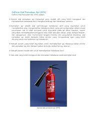 Maybe you would like to learn more about one of these? Definisi Alat Pemadam Api Pdf