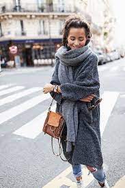 Winter Style Grey Coat Big Scarf Fashion Fashiondressescasual Fashion Winter Fashion Style