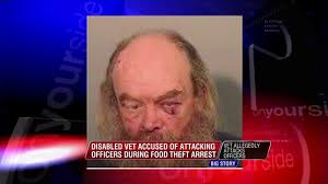 Disabled vet accused of attacking officers during food theft arrest