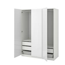 Ikea vuku wardrobe 74x51x149cm white. Pax White Fardal High Gloss White Wardrobe 150x60x201 Cm Width 150 0 Cm Ikea