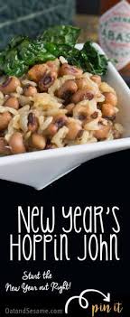 New Year S Hoppin John Southern Black Eyed Peas Oat Sesame Recipe Hoppin John Recipes Food