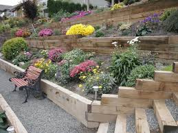 Below are 13 best pictures collection of landscaping ideas with railroad ties photo in high resolution. Outside Landscaping With Railroad Ties Sloped Backyard Landscaping Landscaping Retaining Walls Sloped Backyard