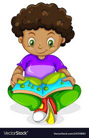  A Black African Boy Reading Book Illustration Download A Free Preview Or High Quality Adobe Illustrator Ai Ep Reading Books Illustration Kids Clipart Cartoon