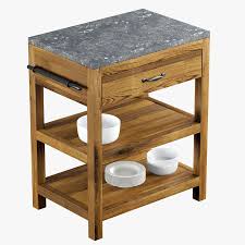 Sustainable solid rubberwood top with foodsafe oil finish. Crate And Barrel Bluestone Reclaimed Kitchen Island 3d Model 3d Model 30 Max Free3d
