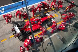 The ford crew acknowledge that they just lost the beauty contest as the ferrari. Pit Stop Wikiwand